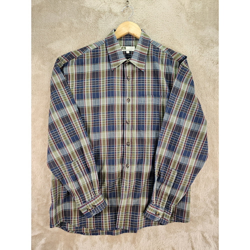 Tilley CoolMax Shirt Button-down Blue Green Red Multicolor Plaid Men's Size L - Picture 5 of 10